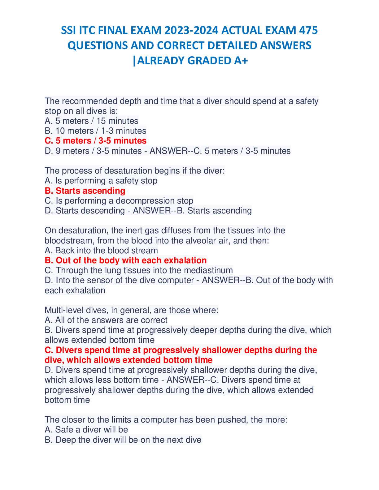 ahit final exam answers