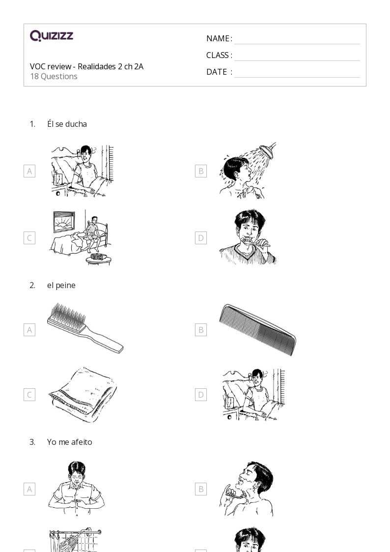 capitulo 2a realidades 2 answers