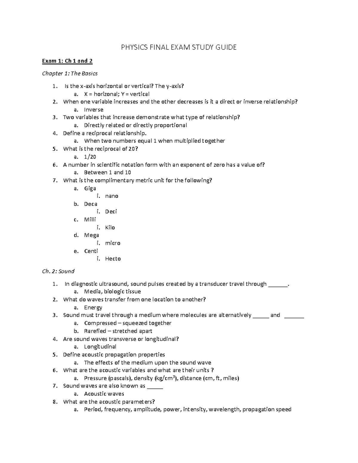 physics chapter 20 study guide answers