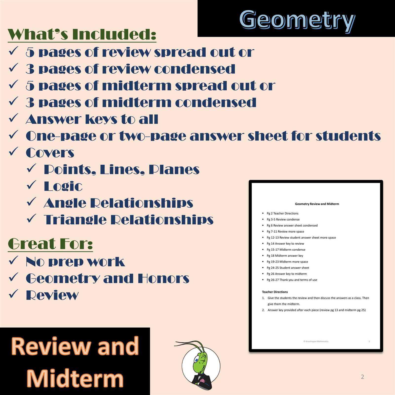 honors geometry final exam answers